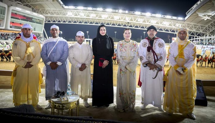SAR la Princesse Lalla Hasnaa et S.E. Sheikha Sara Bint Hamad Al-Thani président à Doha le « Tbourida Show »