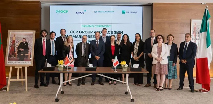 Maroc-Italie : Le Groupe OCP et SACE signent un accord majeur de financement vert de 365 M€