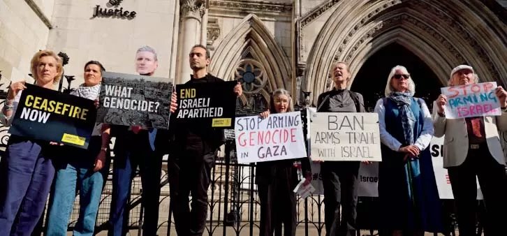 Appel des artistes britanniques à bloquer les ventes d'armes à Israël